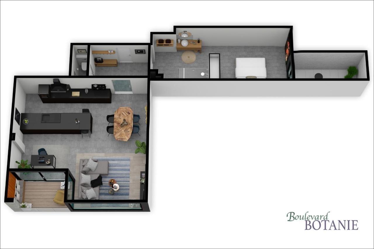 Boulevard Botanie City Apartment With Parking ハッセルト エクステリア 写真